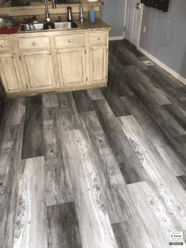 Southwind Authentic Plank Highland Gray in a kitchen