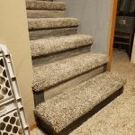 Southwind Authentic Plank Highland Gray on stairs with carpet